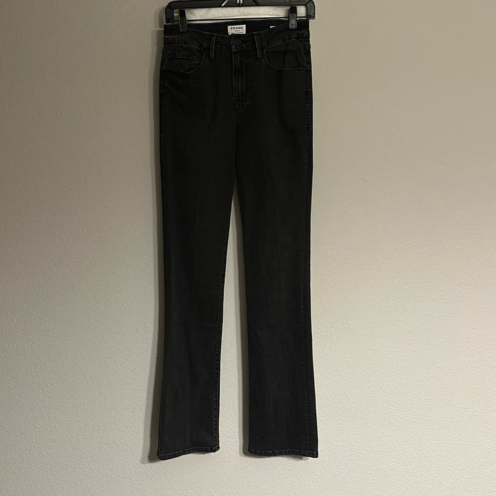 FRAME Le Mini Boot black jeans 
Size 26 
New Jeans
Don’t fit 
Smoke & pet free